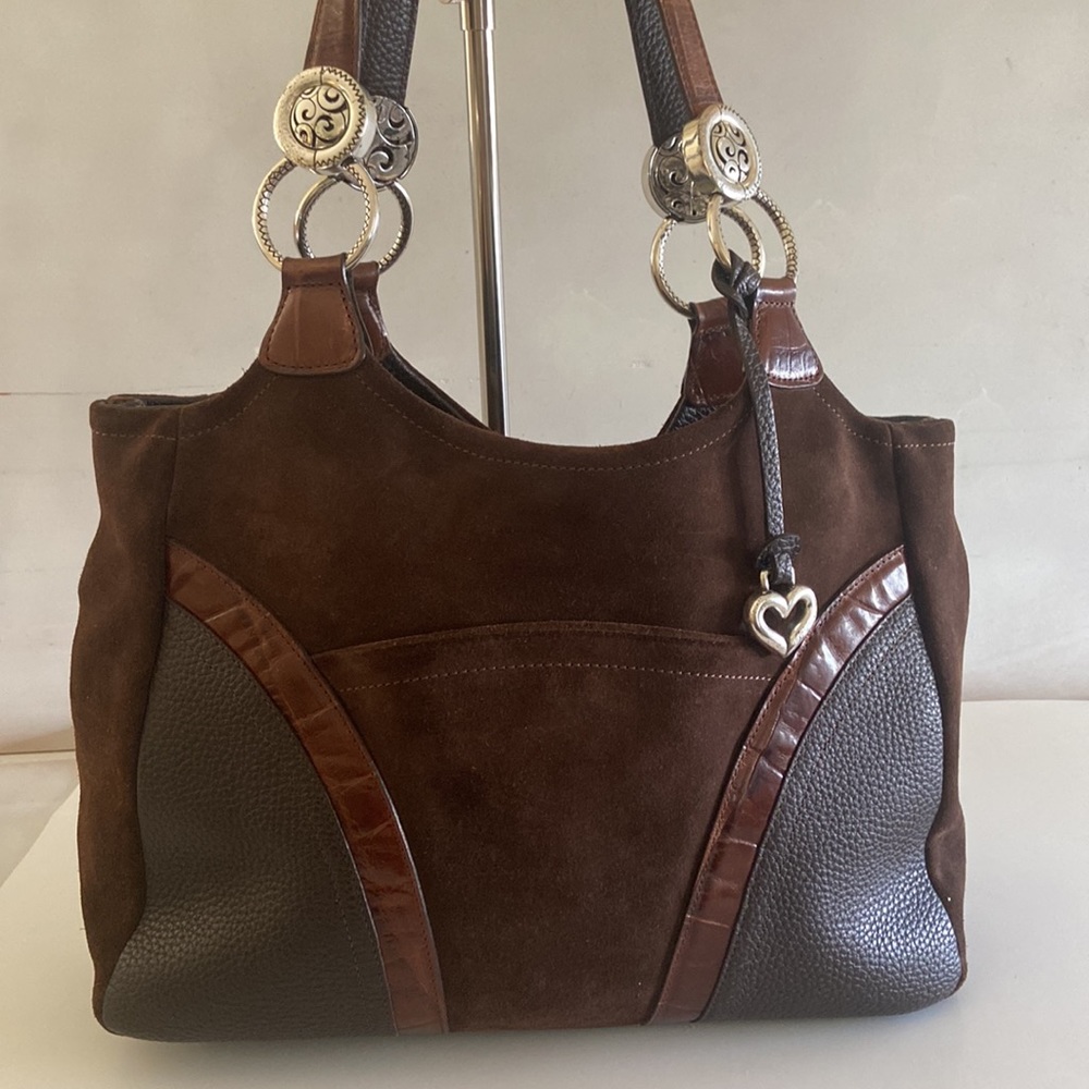 Brighton Brown Leather and Suede Bag - Picture 2 of 14